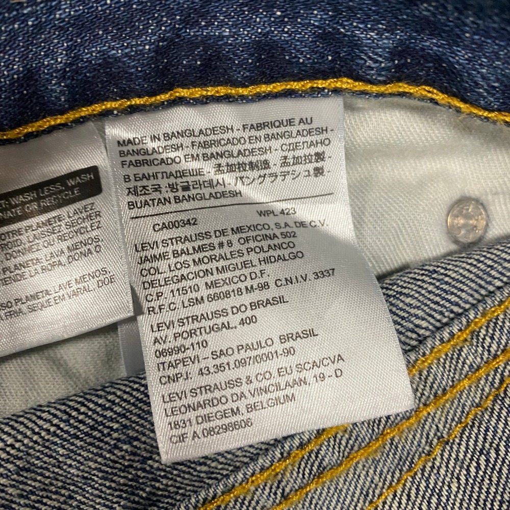 Levi's 514 Straight Fit Jeans Mens 38x30 Blue Denim 100% Cotton Classic Casual - Picture 6 of 7